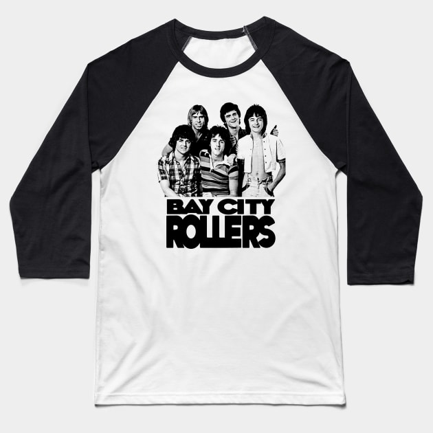 Bay City Rollers Baseball T-Shirt by Affectcarol